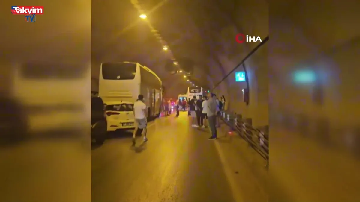 Alanya’da tünelde zincirleme kaza!