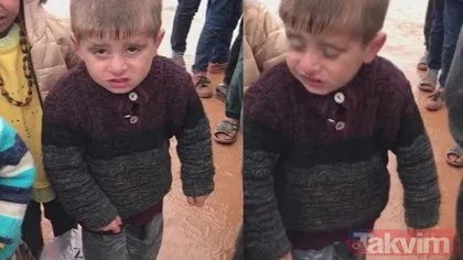 Bu görüntü herkesi üzmüştü! İdlib’de soğuktan üşüyen çocuğa yardım eli