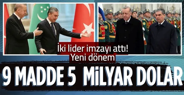 Başkan Erdoğan Türkmenistan’da! İki ülke arasında ortak anlaşmalar imzalandı