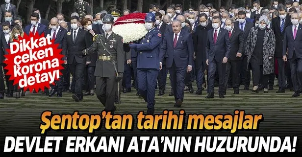 Son dakika: TBMM Başkanı Mustafa Şentop ve devlet erkânı Anıtkabir’i ziyaret etti | Şentop’tan tarihi mesajlar