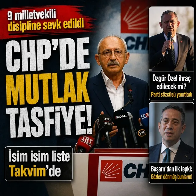CHP’de mutlak butlan sonrası ilk disiplin kararı: CHP 9 ismi disipline sevk etti
