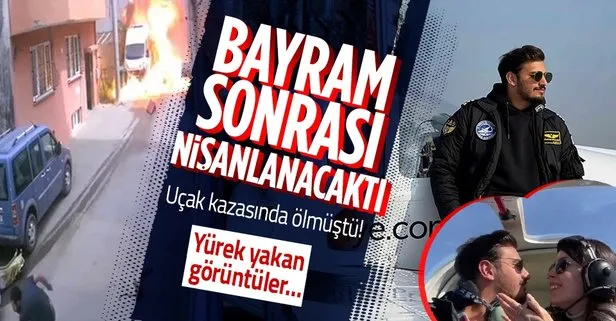 Uçakta evlilik teklifi ettiği görüntüler çıktı