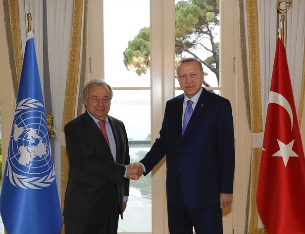 Son dakika: Başkan Erdoğan, BM Genel Sekreteri Guterres'i kabul etti-1