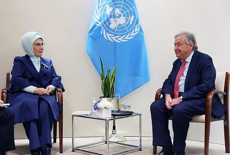 Emine Erdoağan, Guterres ile görüştü