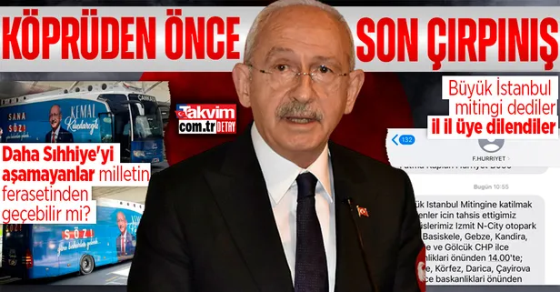 Meydan meydan hüsrana uğradılar çözümü toplama mitingde buldular! CHP'nin İstanbul'da 'alanı dolduramayız' kaygısı