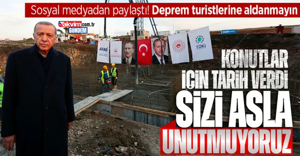 Başkan Erdoğan depremzedelere seslendi: "Deprem turistlerinin umursamazlığına bakarak karamsarlığa kapılmayın"