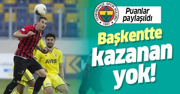 Gençlerbirliği 1-1 Fenerbahçe | MAÇ SONUCU