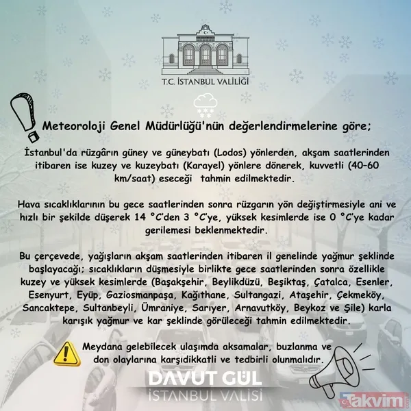 Meteoroloji sarı kodla uyarmıştı: İstanbul'da kar yağışı başladı! Okullar tatil olacak mı? - 11