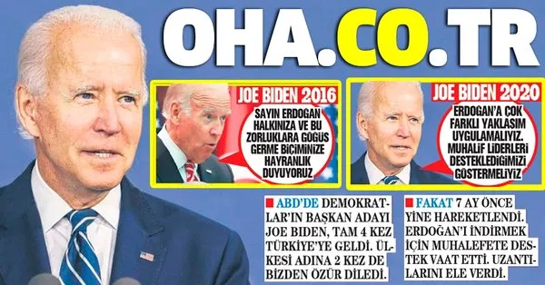 Joe Biden Baskan Erdogan I Indirmek Icin Muhalefete Destek Vaat Etti Uzantilarini Ele Verdi Takvim