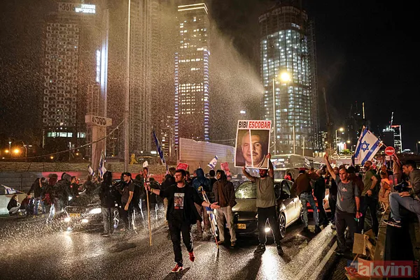 Tel Aviv yangın yeri! Katil Netanyahu karşıtı İsrailliler sokakları ateşe verdi - 8