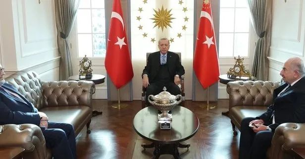 Son dakika: Başkan Erdoğan’dan önemli kabuller! TİSK ve Ermeni Vakıflar Birliği Başkanı ile görüştü