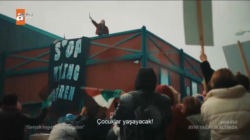 Aynı Yağmur Altında tek yürek: ATV’nin yeni dizisine Gazze sahnesi damga vurdu-2