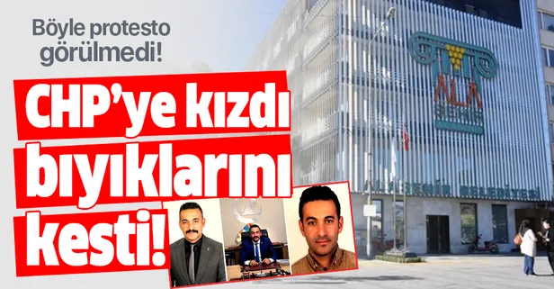 Böyle protesto görülmedi! CHP'ye kızdılar bıyıklarını kestiler!