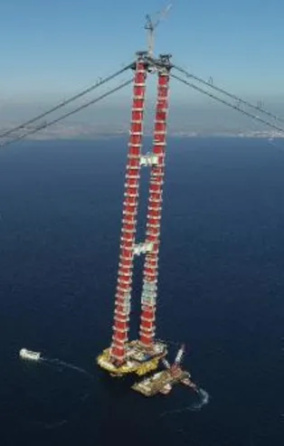 Temelini Başkan Erdoğan atmıştı... 1915 Çanakkale Köprüsü'nün 23'üncü tabliye bloğu geldi