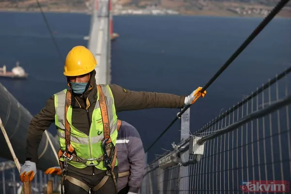 1915 Çanakkale Köprüsü 318 metre yükseklikten görüntülendi - 22