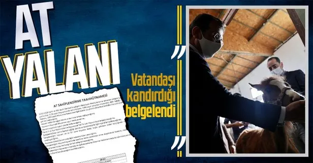 İstanbul İl Tarım ve Orman Müdürlüğü İBB Başkanı Ekrem İmamoğlu’nun ’at’ açıklamalarını yalanladı!