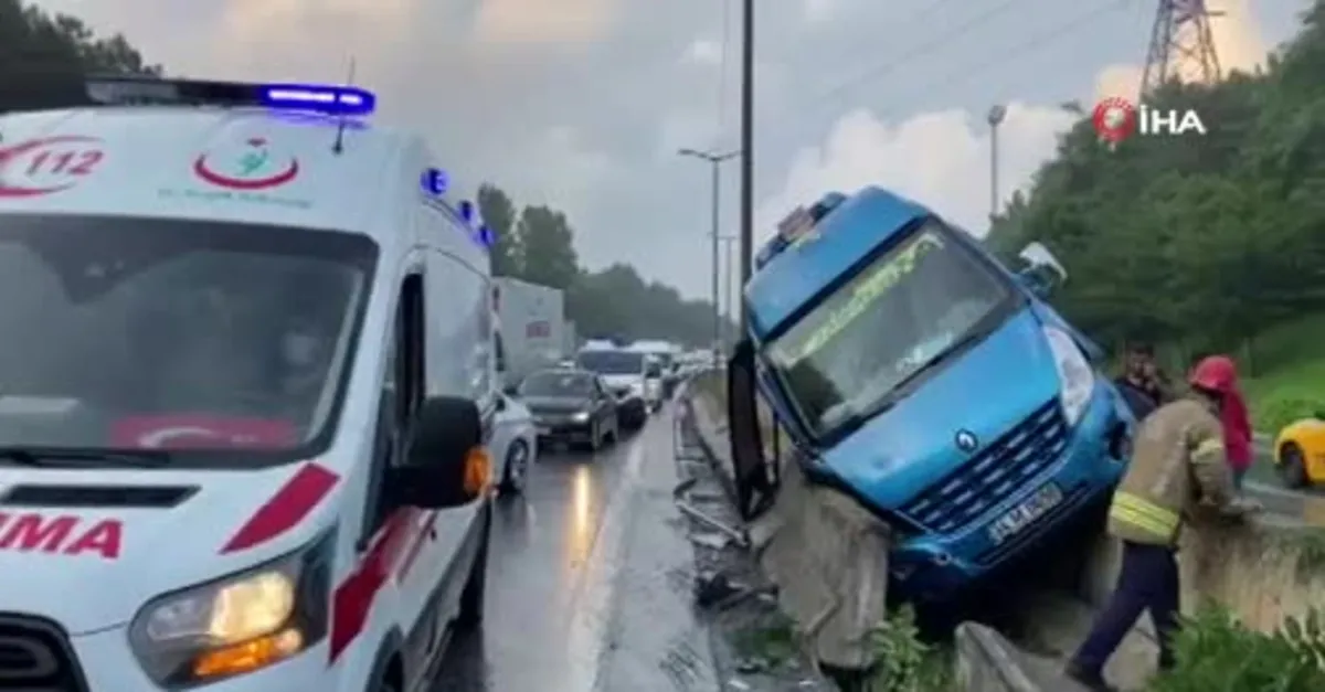 Kartal TEM bağlantı yolunda zincirleme kaza!