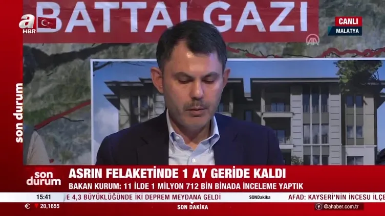 Çevre, Şehircilik ve İklim Değişikliği Bakanı Murat Kurum: "5 ilde hasar tespit çalışmaları tamamlandı"