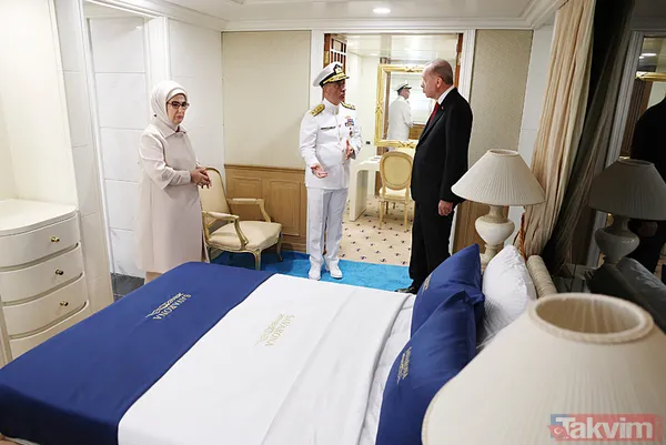 Başkan Erdoğan, Gazi Mustafa Kemal Atatürk’ün manevi mirası Savarona yatını inceledi - 9