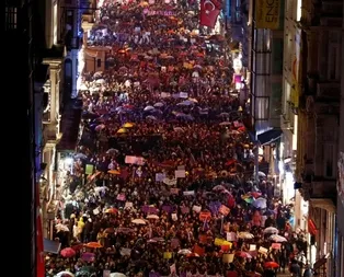 Kadınlar Günü’nde İstiklal Caddesi’nde iğrenç pankartlar