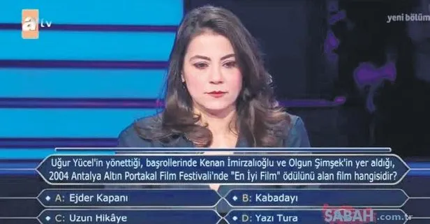 ATV’nin sevilen programı ’Kim Milyoner Olmak İster’de şaşkına çeviren olay!