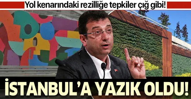 İBB'nin yol kenarlarına dikey bahçe yerine grafiti çalışması tartışma yarattı!