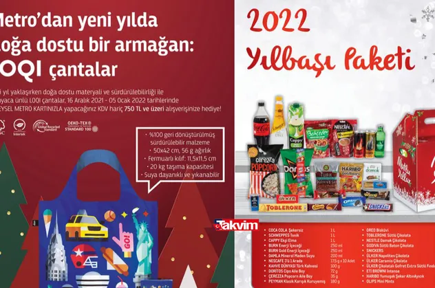 Metro market 2022 yılbaşı sepetinde neler var? Metro yılbaşı sepeti ne kadar, kaç TL? Yılbaşı kolisi fiyat listesi 2022!