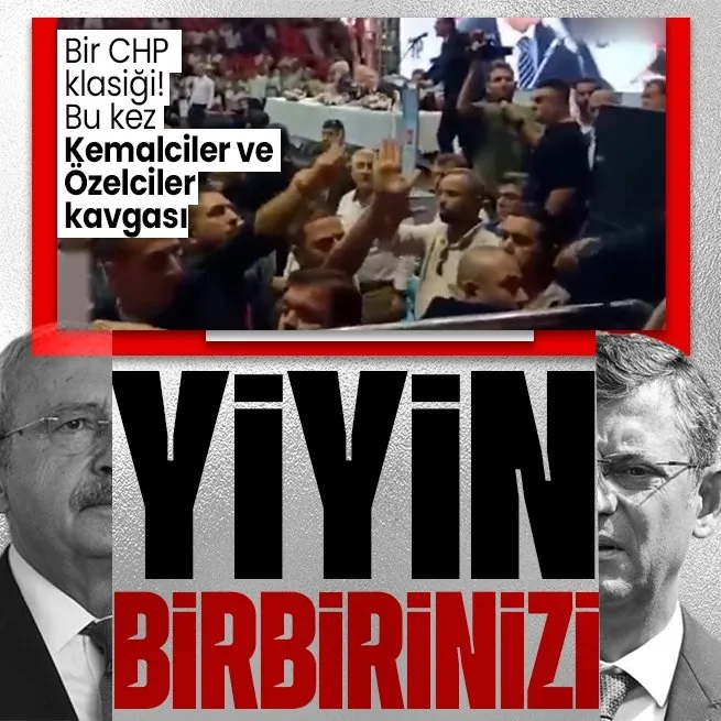 Son dakika: CHPde bir kongre klasiği! Bu kez Manisa! Özgür Özel ve Kemal Kılıçdaroğlu taraftarları birbirine girdi