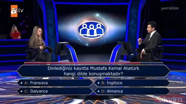 atv'de Kenan İmirzalıoğlu'nun sunduğu Kim Milyoner Olmak İster'de dikkat çeken Mustafa Kemal Atatürk sorusu - 6