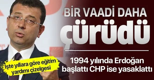 Burs geleneğini 1994 yılında Erdoğan başlattı, CHP yasaklattı! İmamoğlu’nun burs vaadi çürüdü