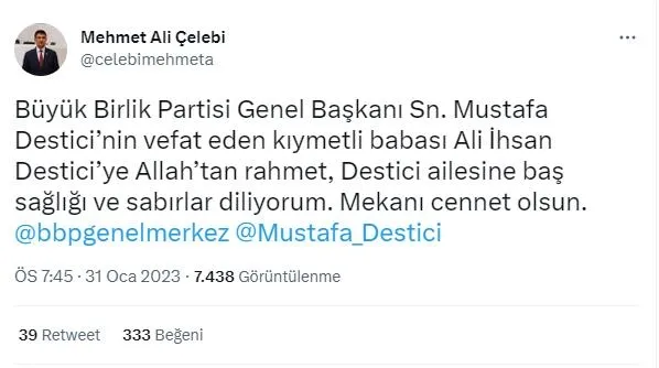son-dakika-buyuk-birlik-partisi-genel-baskani-mustafa-desticinin-aci-gunu-babasi-ali-ihsan-destici-yasamini-yi-1675186518980.jpeg BBP Genel Başkanı Mustafa Destici’nin acı günü! Babası Ali İhsan Destici yaşamını yitirdi: Başkan Erdoğan'dan taziye mesajı-7