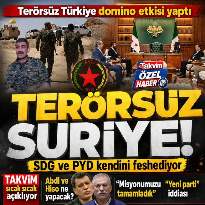 Terörsüz Türkiye domino etkisi yaptı! PKKdan sonra SDG ve PYD kendini feshediyor