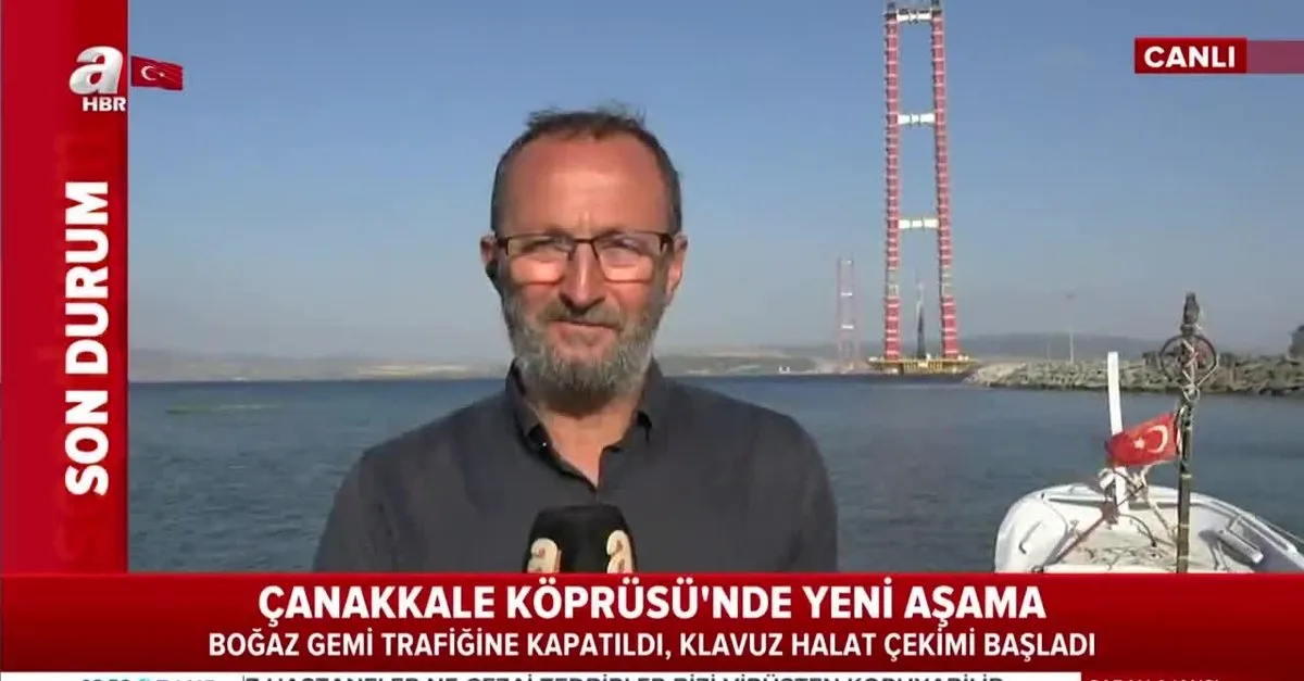 son dakika 1915 canakkale koprusu nde gecici calisma halati montaji basladi videosunu izle takvim tv