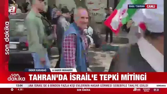 Tahran'da İsrail'e tepki mitingi!