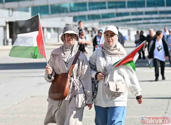 BÜYÜK FİLİSTİN MİTİNGİ! 7'den 70'e milyonlarca vatandaş Atatürk Havalimanı'na akın etti! - 13