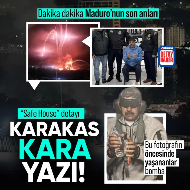 Güvenli odanın kapısını açtı ama kapatamadı! Dakika dakika Maduronun son anları: Eşiyle yerlerde sürüklenerek kaçırıldı