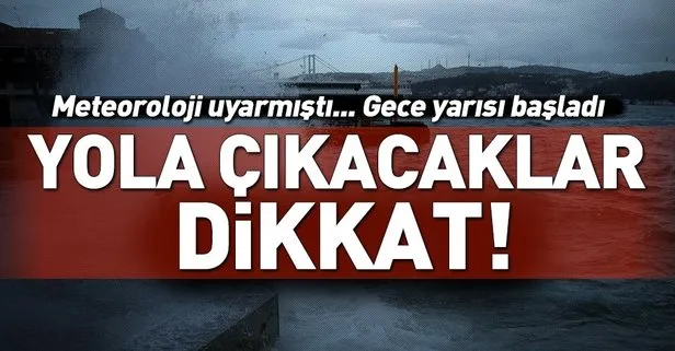 İstanbul’da sağanak yağış başladı! İDO ve BUDO seferleri iptal edildi