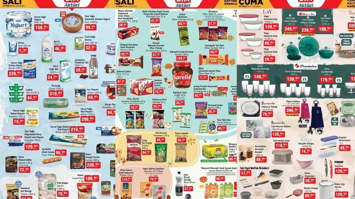 14 Mart BİM kataloğu 2025: Her şey 59 TL, 65 TL, 89 TL’den satılıyor