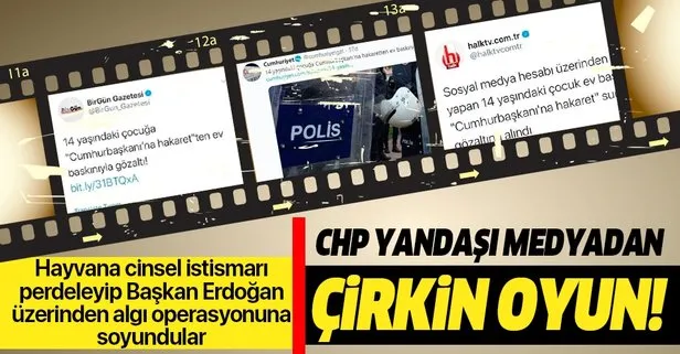 CHP yandaşı medyanın algı oyunu bozuldu! Hayvana cinsel istismarı perdeleyip Başkan Erdoğan’a iftira attılar!