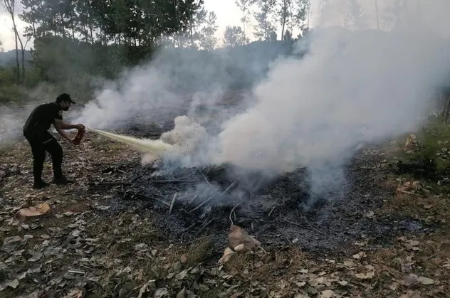 Bartın’da anız yangınını polis ekipleri durdurdu