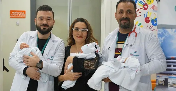 Üçü bir arada! 50'sinde anne oldu