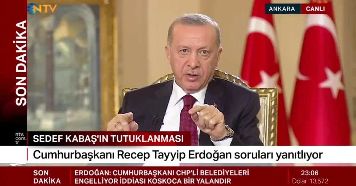 Başkan Recep Tayyip Erdoğan'dan Sedef Kabaş açıklaması