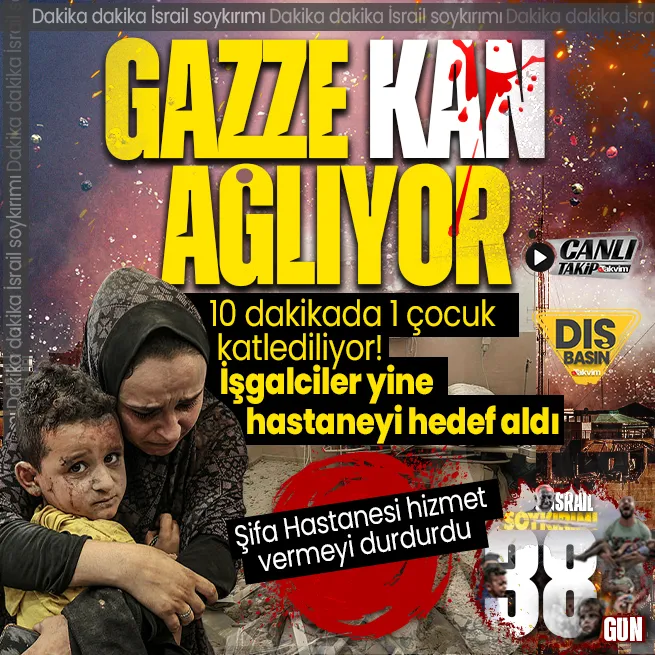 CANLI TAKİP | Soykırımcı İsrail sivillere bomba yağdırıyor! Gazzenin kuzeyinde tüm hastaneler devre dışı: Bebekler ve doktorlar katledildi
