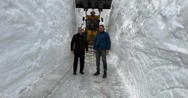 Bayburt-Trabzon yolunda nisan ayında kar kalınlığı 6 metreyi buluyor