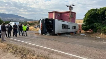 Kırıkkale'de yolcu otobüsü devrildi: 92 yaşındaki yolcu hayatını kaybetti