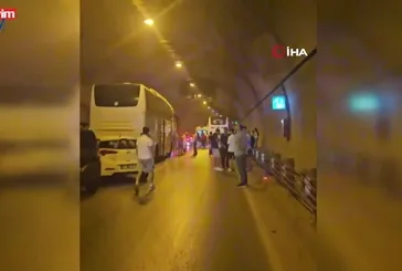 Alanya’da tünelde zincirleme kaza!