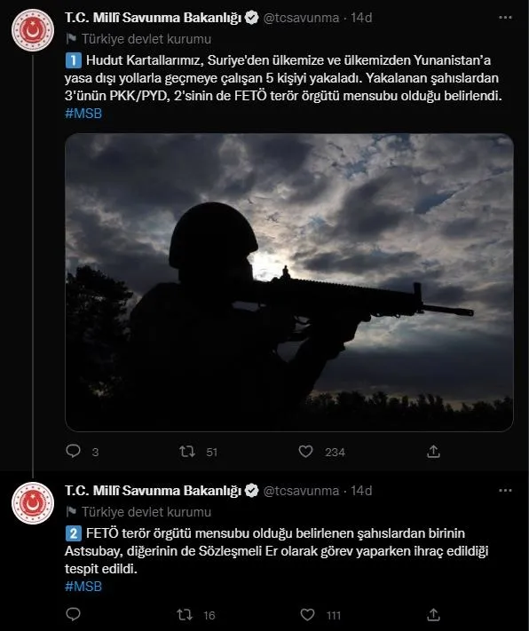 MSB açıkladı: 5 terörist sınırda yakalandı!-1