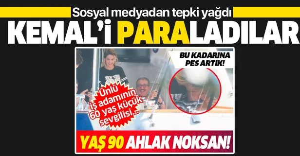 Kendisinden 60 yaş küçük sevgilisi Eda Cideli ile görüntülenen Kemal Gülman’a tepki yağdı!