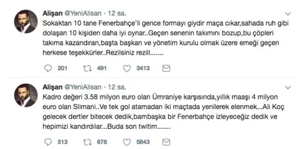 Alişan'dan Fenerbahçe isyanı! Ali Koç bizi kandırdı-2