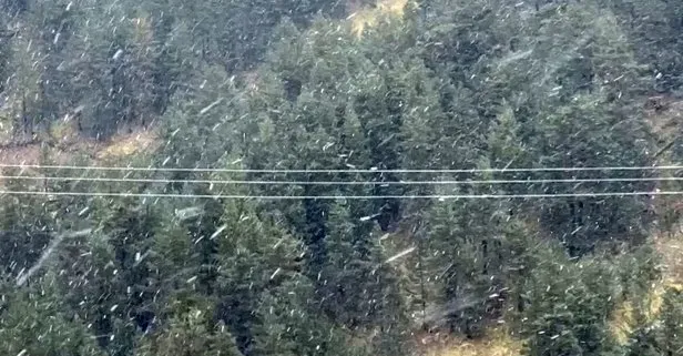 Bolu’da mevsimin ilk kar yağışı gerçekleşti